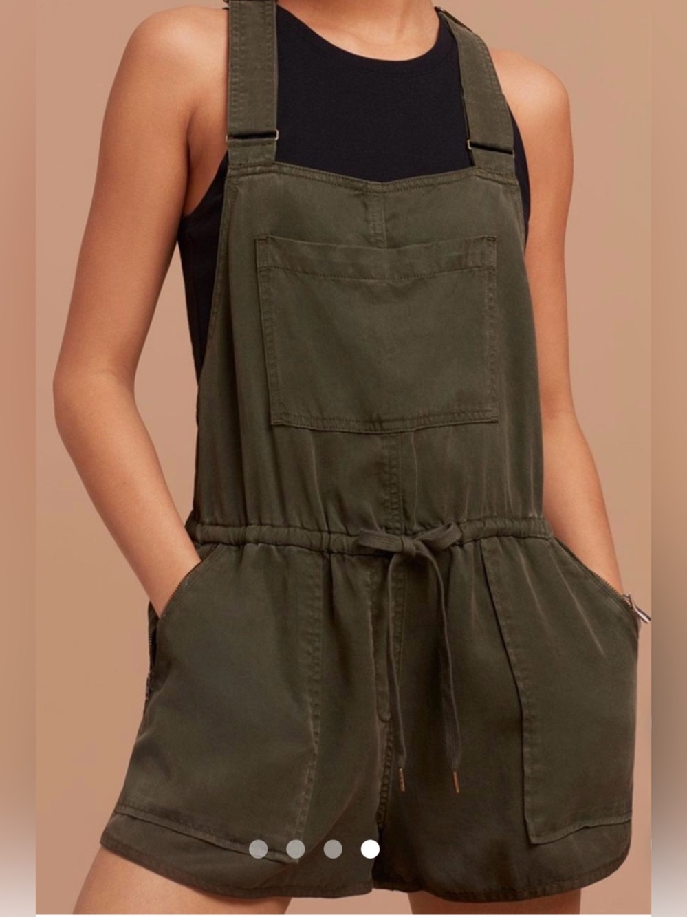 Wilfred Free Beatriz Romper Overall M army green hue Travel outfit summer beach